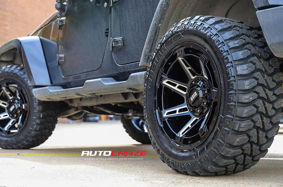 JEEP WRANGLER GD12 GLOSS BLACK MILLED